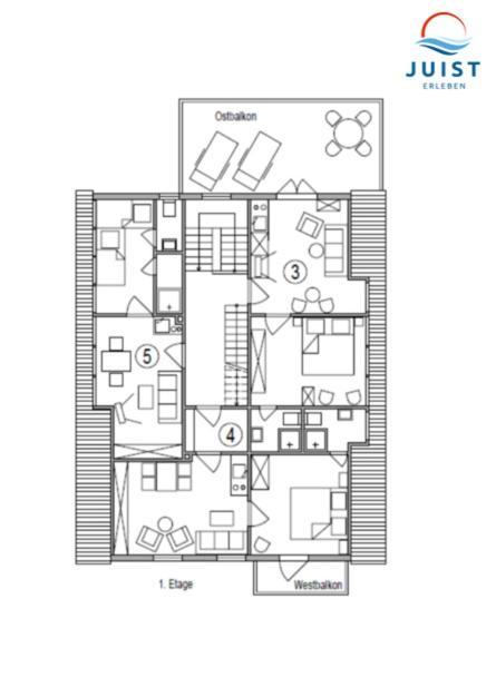 Haus Deichgraf 175 - Wohnung 5 Juist Dış mekan fotoğraf